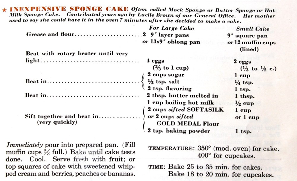 Hot Milk Sponge Cake Recipe
