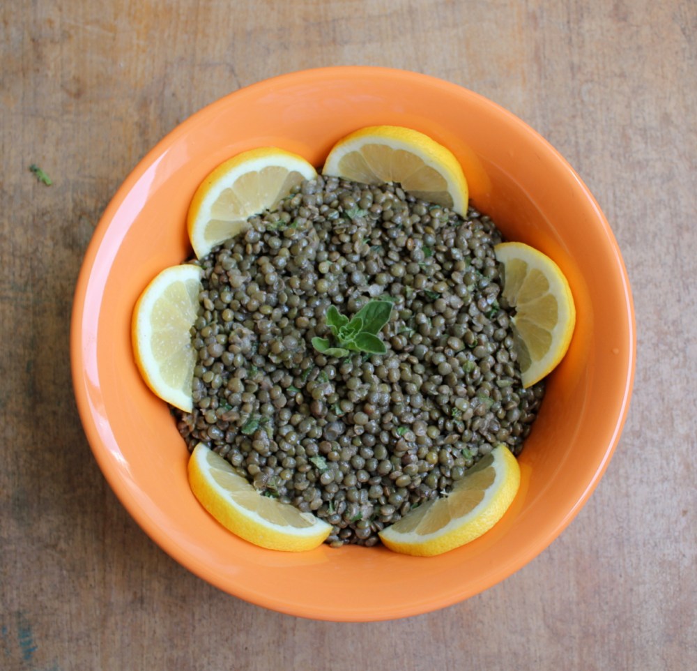Green Lentils with Lemon and Oregano