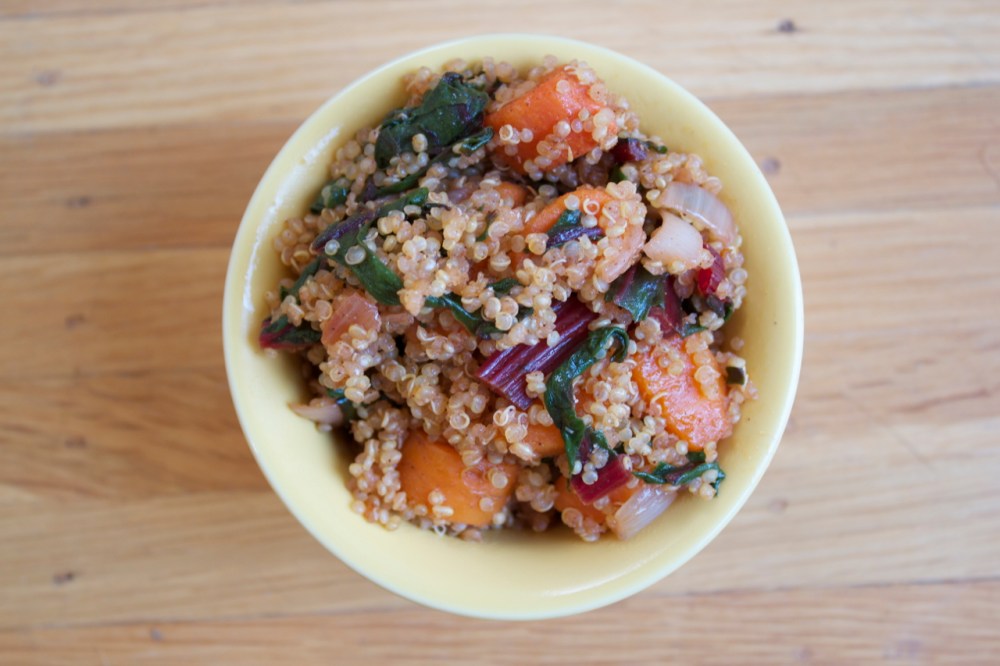 Quinoa and Red Chard saute